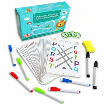 Libro de actividades interactivo de caligrafía para niños - Mejorar la escritura y las habilidades en los laberintos, cartón resistente, juegos educativos divertidos con ilustraciones coloridas, regalo ideal para la temporada de apertura, pluma divertida