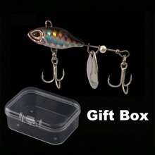 金属振动鱼饵漩涡旋转7克10克14克旋转亮片淡水硬饵振动旋转勺适用于梭鲈