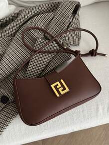 Nuevo monedero/billetera de moda informal con herrajes de metal, unicolor de piel de PU de caliente
