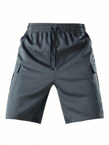 Pantalones cortos cargo casuales con bolsillos para hombres - Pantalones cortos tácticos militares de corte holgado para uso en verano y streetwear