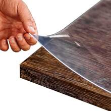 PVC 1.0mm Thick Transparent Soft Glass Tablecloth And Table Mat, High-Quality Non Washable, Waterproof, Scratch Resistant, Heat-Resistant, Simple And Generous Tablecloth, Suitable For Home Hotel Dining Table Cloth, Tea Table Cloth, Home Tablecloth 1pc