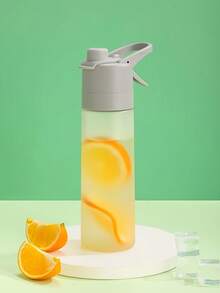 1 21.98 Oz Portable Spray Water Bottle, Orange Slice Design - , Leak-Proof, Lightweight - Great For Outdoor Activities, Yoga, Hiking, Gym & Fitness, Outdoor Hydration | Decorative Water Bottle | Durable Plastic - Multicolor - View 5