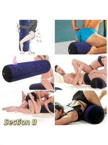 SM Product Universal Bedroom Furniture, Inflatable Wedge-Shaped Sex Pillow, Portable Pillow, Adult Tool, Body Locator, Sex Pillowcase Wedge-Shaped Pillow, Toy Pillow, Inflatable Toy, Couple Toy Chair Cushion Velvet, Bedroom Furniture, Toy Love Gift Bed Decoration Pillow (Blue)