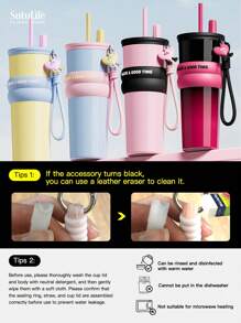 Vaso aislado de gran capacidad de 500ml/700ml/710ml - Taza de café de acero inoxidable con tapa, vaso de viaje para bebidas calientes y frías, compatible con portavasos de coche, material, tapa con orificio y portaboquillas, banda de silicona antideslizante, portátil y duradero para uso en exteriores, campamento, oficina, como regalo de botella de agua para la novia, estudiante, vuelta al cole del chico