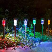 6 Stücke/1 Stück, Solar LED dekorative Ambient Beleuchtung, geeignet für Balkon - Außenbereich - Garten - Schwimmbad Boden - Dekoration, LED wasserdicht Mehrfarbiges Nachtlicht, eine tolle Wahl für den Sommer