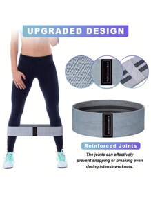 3pcs Anti-Slip Fabric Resistance Band, Suitable For Exercise. The Circular Exercise Band Is Suitable For Legs, Buttocks And Gluteal Muscles. The Stretching Exercise Band For Both Men And Women. The Hip Elastic Band Is Suitable For Home Gym Fitness, Yoga And Pilates