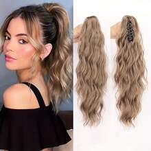 Synthetic Fiber Curly Ponytail Clip-On Hair Extensions, Convenient To Wear, Suitable For Various Occasions Such As Carnival - Multicolor - View 8