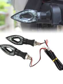 2 件 LED 摩托车灯箭头灯适用于街头运动自行车，通用改装配件，12-24V 工作电压，硬接线电源，无需电池，适用于机动车 - 彩色 - 查看 4