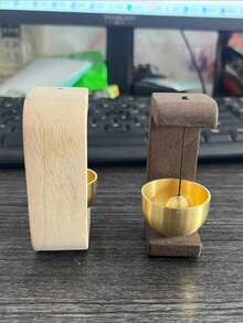 Dopamine Wind Chime Door-Opening Type Interior Back-Adhesive Wooden Doorbell - Door Entry Reminder Chime. New Chinese-Style Decoration. Comes With Back-Attached Wooden Doorbell, Featuring Japanese-Style Decorative Wind Chime, For Home Decoration. - Multicolor - View 9