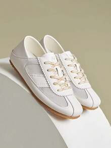 CAMEL CROWN 女士透气网面 Dexter 休闲运动鞋 - 白色 - 查看 2