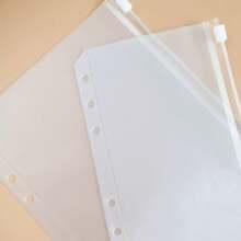 A6 PVC Clear File Folder Document Organizer Bag, Minimalist Designschool Supplies,Back To School