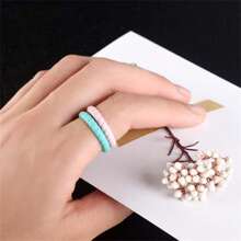 Conjunto De 3 O 10 Anillos De Silicona Trenzada Delgados Para Mujeres, Diseño Deportivo Y Flexible
