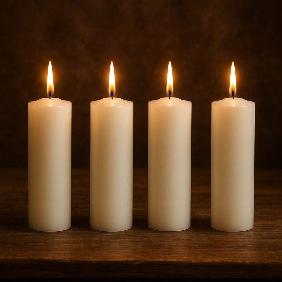 White Votive Candle 325 Grams Pure Paraffin Kit With 12 Units - trắng - Xem 1