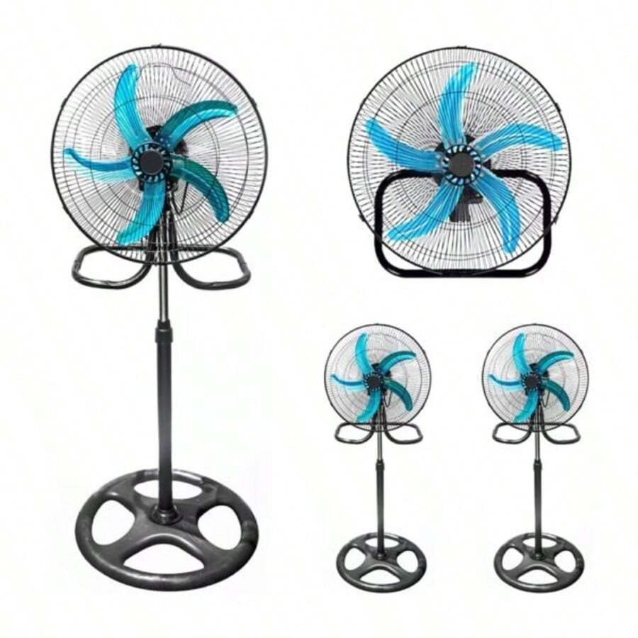 Ventilador pedestal 3 en 1 piso mesa pared 5 aspas 18 pulgadas oscilante - Tipo de Enchufe A USA (110-127V) - Ver 1