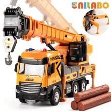 [Random Color] Alloy Engineering Vehicles Toy - Multifunctional Mobile Crane Truck | Logging Truck | Excavator | Crane Truck | Dump Truck | Mixer Truck | Heavy Trailer, Inertial Drive, Realistic Lights And Sounds, Engineering Toy Equipment, Simulation Game - Perfect Birthday Gift For Boys And Girls 3+ Years Old - Multicolor - View 11