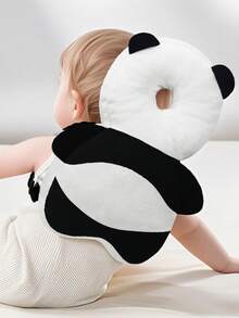 1个新款熊猫头枕防摔垫，幼儿防撞帽，婴儿头枕，婴儿爬行防撞工具，可调节婴儿头部保护垫背包 - 卡通动物设计，适合学步、爬行和婴儿学步车 - 貓熊款 - 查看 4