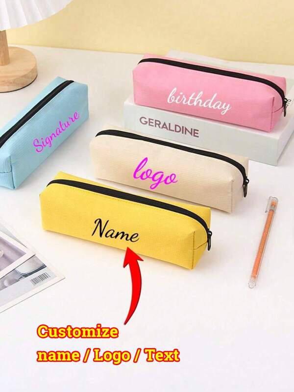 Customized Graphic Exam Pencil Case, Custom Personalized Pencil Case, Customizable Text Stationery Bag, Minimalist Stationery Pouch Can Print Logo, Solid Color Stationery Bag, Small & Portable Pencil Case,Multi Functional,Ornamental,Reusable,Modern,Colorful,Cute,Vintage,Cartoon,Kawaii,Custom,Personalized,Unique,Customized,School Supplies, Back To School, School Supplies, Back To School Shopping.