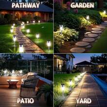 6 Stücke/1 Stück, Solar LED dekorative Ambient Beleuchtung, geeignet für Balkon - Außenbereich - Garten - Schwimmbad Boden - Dekoration, LED wasserdicht Mehrfarbiges Nachtlicht, eine tolle Wahl für den Sommer