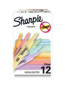 12 resaltadores tonos pastel Sharpie Tank caja con 12 piezas marcatextos papelería escolar oficina organización escritura creatividad útiles diseño arte color edición especial - Multicolor - Ver 1