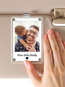 Custom Sun Visor Photos Clip,Personalized Car Sun Visor Clip,Customized Car Picture Decoration,Customizable Photos And Text Birthday Gifts,Acrylic Auto Parts-Diy Photo Frames,Valentine's Day Gifts,Father's Day Gifts,For Boyfriend,Girlfriend,Father,Bestie,Friend,Family,Anniversary,Unique Gifts