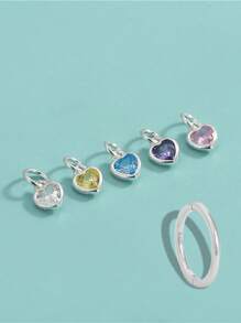 1 PIEZA Piercing de ombligo con forma de corazón de plata esterlina 925, anillo con barras curvas para perforación del Body, joyería corporal con botón de piercing de ombligo