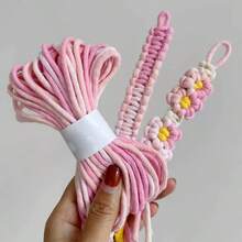 1 件 3 毫米渐变色芯绳，DIY 手机挂绳，花边编织绳