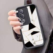 Funda protectora de teléfono antideslizante y gruesa con diseño de bloques de color, compatible con iPhone, Honor, Redmi, Galaxy