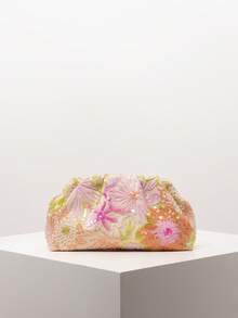 花卉包、亮片包、新娘派对手拿包、舞会包、舞会配饰、优雅女士包、婚礼用品、随机图案闪光舞会钱包