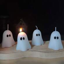 Halloween Ghost Shaped Scented Candle, Handmade Decor Piece For Holidays, Home, Restaurant, Birthday, Party, Bathroom (No Wooden Base Included) Home Decor Halloween Decor Room Decor - Various - View 21
