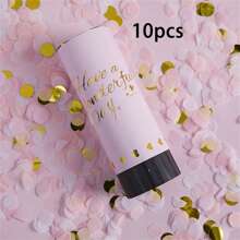 1pc Mini Handheld Gift Cone Pink Portable DIY Spring Jet Gift Cone Colorful Confetti Confetti For Birthday Party Wedding Mother's Day Family Gathering Atmosphere Favors Props