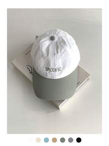 1pc Unisex Minimalist Patchwork Letter Embroidered Baseball Cap, Casual, Versatile Seasonal Snapback Hat