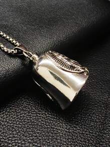 AD 1 件浅灰色摩托车自行车铃铛配件，安全骑行保护，复古朋克摩托车天使铃铛，不锈钢电镀幸运骑行铃铛，圣母玛利亚 - 淺灰色 - 查看 3