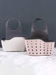 1pc Kitchen Organizer, Adjustable Snap Sink Sponge Holder, Kitchen Hanging Drain Basket, Kitchen Gadget
