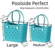 SOTEKOU Large EVA Toiletry Bag - 2026 New Lightweight Large Capacity EVA Toiletry Bag, Detachable Carrying Strap With Small Pouch | Breathable Travel Beach Bag, Suitable For Swimming, Pool, Boating And Outdoor Activities | Durable, Essential For Pool Side, Multi-Functional Fashion Storage Bag - Multicolor - View 9