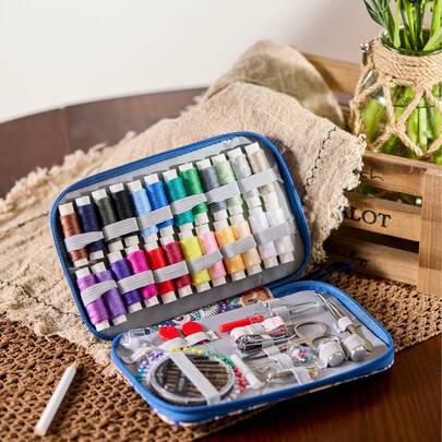 Cirelle 130 件缝纫套装，佩斯利图案缝纫套装，含所有缝纫用品，成人专业缝纫套装，拉链缝纫针套装，应急旅行缝纫套装，居家必备，母亲节礼物，卧室用品，乔迁礼物，宿舍必需品