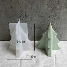 圣诞树硅胶模具，适用于 DIY 手工蜡烛模具、圣诞装饰、家居装饰工艺品