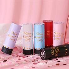1pc Mini Handheld Gift Cone Pink Portable DIY Spring Jet Gift Cone Colorful Confetti Confetti For Birthday Party Wedding Mother's Day Family Gathering Atmosphere Favors Props