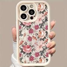 Funda de Teléfono Moderna y Elegante Funda de Teléfono: Funda de Teléfono con Patrón de Flor Vintage de TPU para  15 Pro Max,  14/13 Pro/12/11/7/8 Plus/X/XR/XS Max, Funda Protectora Completa Antigolpes de Negocios, Alta Estética y Duradera Fundas de Diseñador Lindas y Duraderas para Mujeres - 1 pieza - Ver 7