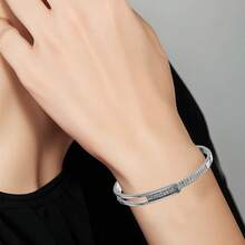 1pc Women Daily Wear Adjustable Starry Bangle Bracelet