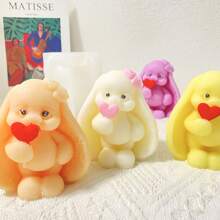1 Stück süße Kaninchen Silikon Form für DIY Kerzenherstellung - perfekt für kreative Hobbykünstler, Scentsy Kerzen, Seifenherstellung und Bürodeko, Zubehör für kreative Hobbykünstler | verspieltes Design