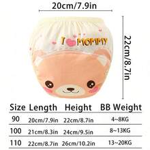 4pcs Baby/Toddler Reusable Potty Training Pants, Absorbent Underwear, Cloth Diapers, Suitable For Boys And Girls, Kids Training Pants, Potty Training Seat, Children's Underwear Gift - Multicolor - View 7
