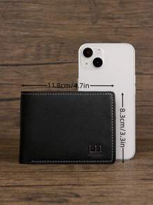 HOVI'S Portafoglio slim da uomo in PU leggero - Design bifold minimalista con finestra per il ID, più di 10 vani per le carte e tasca porta monete (11,8 cm compatto)