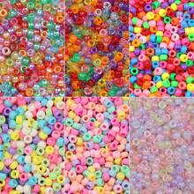 399 peças de contas de acrílico de macaron iridescentes, contas espaçadoras, acessórios para artesanato de pulseiras de contas faça você mesmo para fazer joias