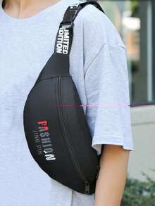 新款小斜挎包男女学生单肩包时尚ins运动跑步腰包简约休闲时尚胸包 - 彩色 - 查看 6
