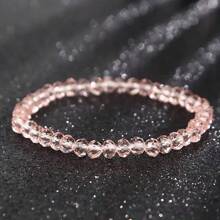 1pc Women's Minimalist Crystal Beaded Bracelet, Elegant Luxury Fashion Accessory