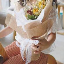 Boho Spitzen Trimm Set: 4 Stile je 10M - Zacken/Diamant Strukturen + praktisches Baumwoll/Juteband für Braut Bastelset, Geschenkverpackung, Collage Deko, Makramee Wandbehänge