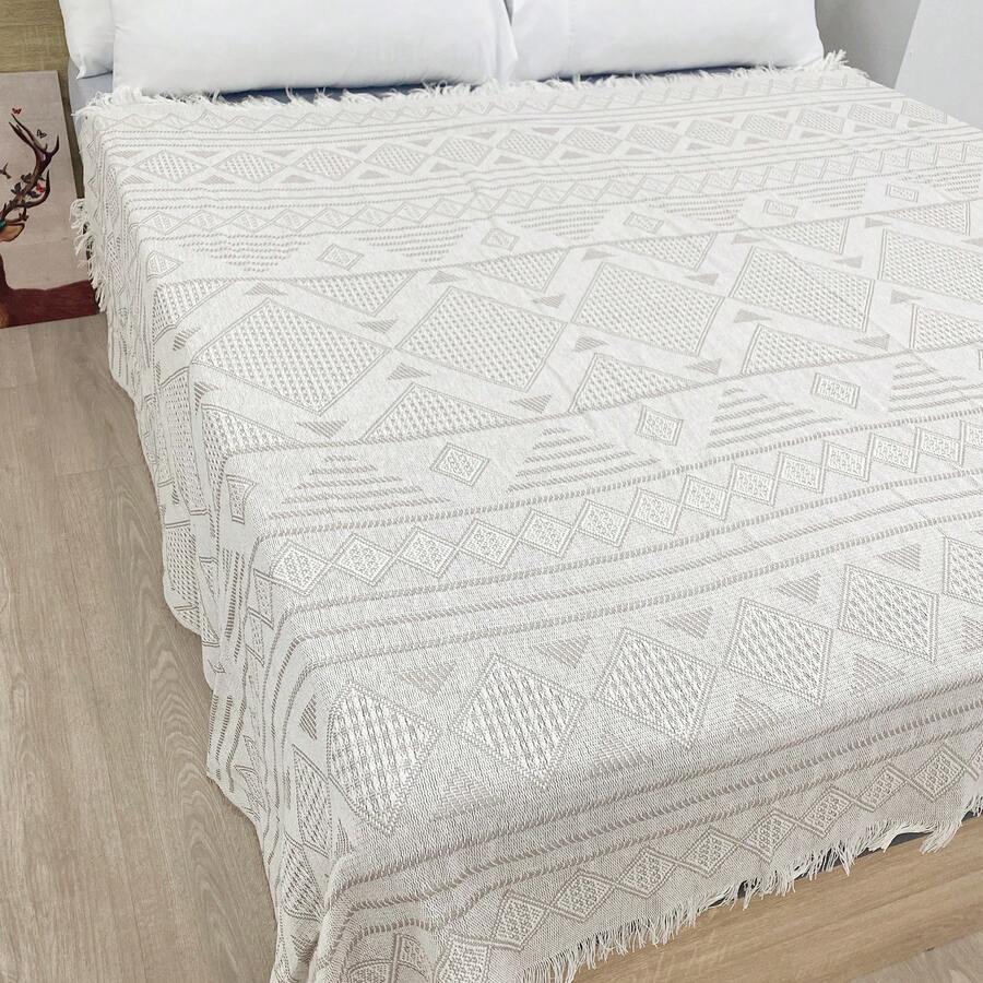 Multipurpose Sofa And Bedspread, Jarapa Style Foulard Blanket, Decorative Plaid, Bedspread And Sofa Cover, Made In Spain, Washable, Ideal For Living Room, Bedroom Or Terrace – Free 24/48h Shipping - Quán cà phê Etn - Xem 1