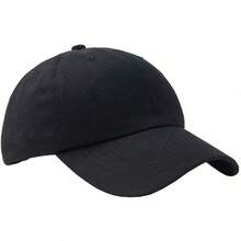 Classic Low Profile Adjustable Cotton Dad Hat For Men And Women - 黑色 - 查看 3