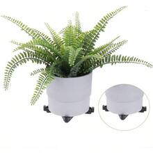 12 PCS Pot Feet For Outdoor Planters Plant Pot Feet Invisible Flower Pot Risers Toes Plant Risers For Pots Outdoor Prevent Stains And Water Damage Black - Black - View 5