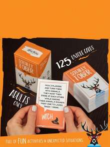 Fun Drinking Party Game Cards, Perfect Desktop Board Game, Adult Party Card Games Designed For Party Drinking, Party Atmosphere Creation Props, Holiday Greeting Cards,Party Games Suitable For Halloween/Christmas/Thanksgiving - Multicolor - View 3